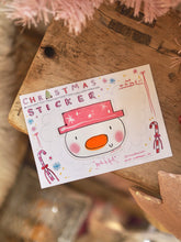 Load image into Gallery viewer, Orty The Snowman Cutie Christmas Sticker