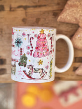 Load image into Gallery viewer, The Personalised Christmas Pink Doodles Mug