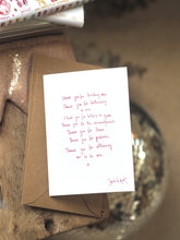 Load image into Gallery viewer, Thank You For Teaching Me To Be Me Card