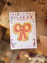 Load image into Gallery viewer, ‘Life Is A Gift’ Golden Bow Cutie Christmas Sticker