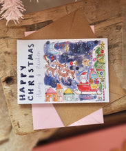 Load image into Gallery viewer, Personalised Christmas Skyline Card