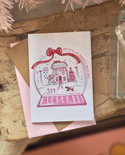 Load image into Gallery viewer, The Pink Christmas Snowglobe Design