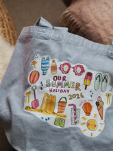 Load image into Gallery viewer, ‘Our Summer Holiday 2026’ Luxury Vintage Washed Tote
