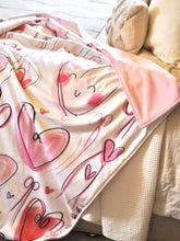Load image into Gallery viewer, Pre Order Luxury Hearts Blanket XL