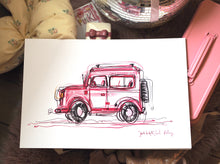 Load image into Gallery viewer, Adventure Pink Car Art Print