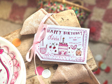 Load image into Gallery viewer, Personalised Pink Cake Gift Tag