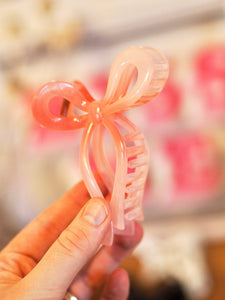 Perfectly Pink Hair Bow Clip XL