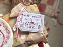 Load image into Gallery viewer, Personalised Pink Cake Gift Tag