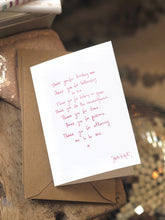 Load image into Gallery viewer, Thank You For Teaching Me To Be Me Card
