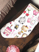 Load image into Gallery viewer, The ‘Cute Doodles’ Velvet Stocking