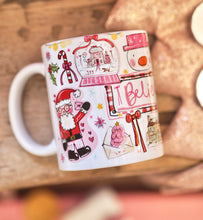 Load image into Gallery viewer, The Personalised Christmas Pink Doodles Mug