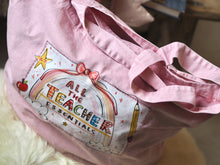Load image into Gallery viewer, ‘All The Teacher Essentials’ Luxury Vintage Washed Tote