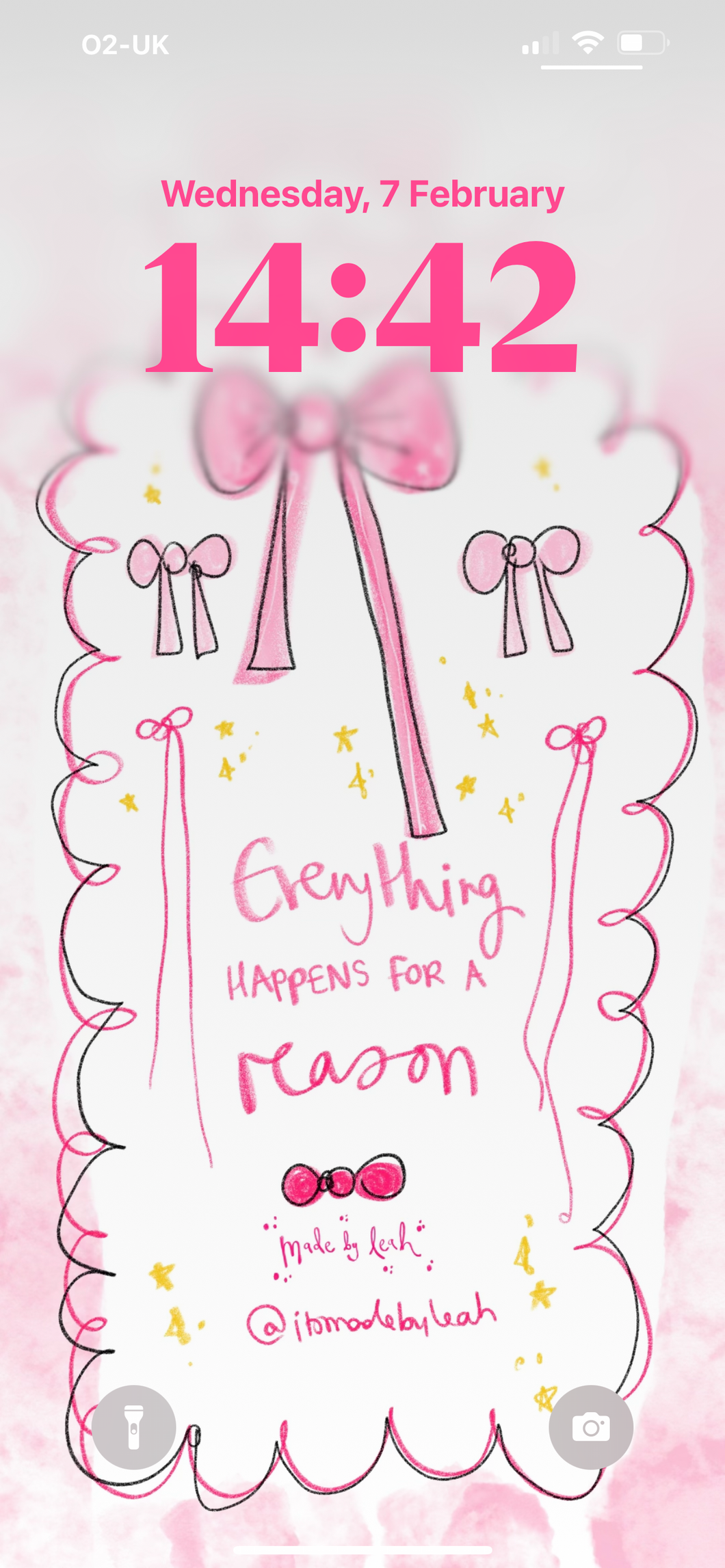 “Everything happens for a reason” Phone Wallpaper