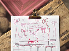 Load image into Gallery viewer, 2027 A4 ‘The Made by Leah Quotes & Doodles Calendar’