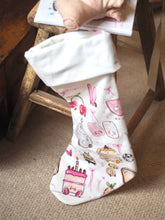 Load image into Gallery viewer, The ‘Cute Doodles’ Velvet Stocking