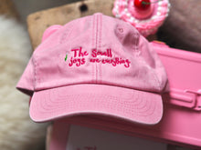 Load image into Gallery viewer, The Luxury Embroidered Washed Pink ‘The Small Joys Are Everything’ Cap