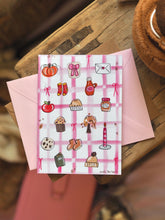 Load image into Gallery viewer, Gingham Autumn Doodles Design