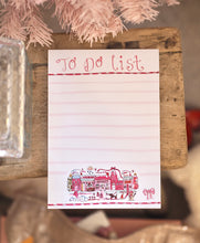Load image into Gallery viewer, The Pink Christmas Village Swirly To Do List Pad