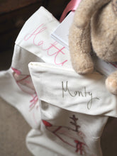 Load image into Gallery viewer, The ‘Pink Reindeer’ Velvet Stocking