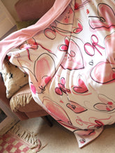 Load image into Gallery viewer, Pre Order Luxury Hearts Blanket XL