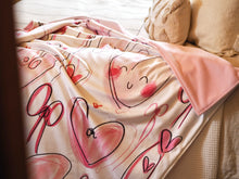Load image into Gallery viewer, Pre Order Luxury Hearts Blanket XL