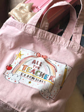 Load image into Gallery viewer, ‘All The Teacher Essentials’ Luxury Vintage Washed Tote