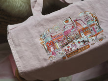 Load image into Gallery viewer, Luxury Vintage Washed Pink Tote ‘The Cutie Autumn Village’