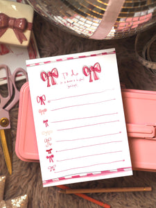 A5 Bows "To Do" List Pad