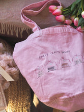 Load image into Gallery viewer, Luxury Vintage Washed Pink Tote ‘Cookies- Sweet Treats Inside’