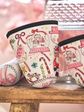 Load image into Gallery viewer, ‘The Pink Christmas Doodles’ Coffee Cosy Sleeve