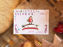 Load image into Gallery viewer, ‘Robin’ Cutie Christmas Sticker