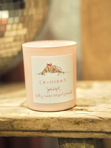The Pink Croissant Candle