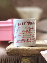 Load image into Gallery viewer, The Best Teacher Mug ‘Thank You’