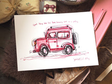 Load image into Gallery viewer, Adventure Pink Car Art Print