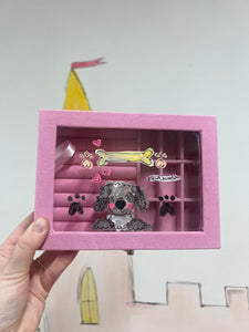 Pink Velvet Box "Dog Love"