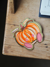 Load image into Gallery viewer, ‘Hello Pumpkin’ Super Cute Gold Autumn Sticker