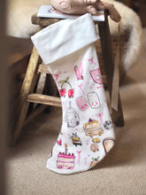 Load image into Gallery viewer, The ‘Cute Doodles’ Velvet Stocking