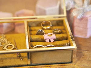Velvet Bow Ring In a Pink Velvet Box