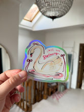 Load image into Gallery viewer, Swan ‘Just Keep Swimming’ Super Cute Sticker