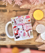 Load image into Gallery viewer, The Personalised Christmas Pink Doodles Mug