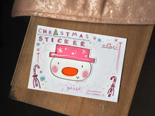 Load image into Gallery viewer, Orty The Snowman Cutie Christmas Sticker