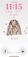 Load image into Gallery viewer, Bunny ‘Today Will Be Full Of Love’ Phone Wallpaper