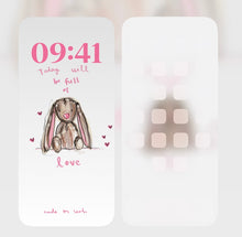 Load image into Gallery viewer, Bunny ‘Today Will Be Full Of Love’ Phone Wallpaper