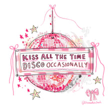 Load image into Gallery viewer, ‘Kiss All The Time, Disco Occasionally’ Harry Styles Lyrics Disco Design