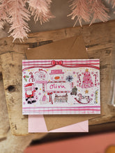 Load image into Gallery viewer, Personalised Pink Christmas Jumble Card