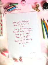 Load image into Gallery viewer, Thank You For Teaching Me To Be Me Card