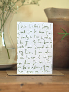 ‘Father’s Day’ Words Card