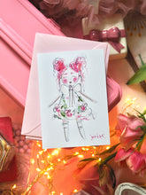 Load image into Gallery viewer, Beautiful Floral Doll Card
