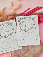 Load image into Gallery viewer, Greenery Wedding Invitations 10 Pack