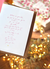 Load image into Gallery viewer, The Self Care Love Card